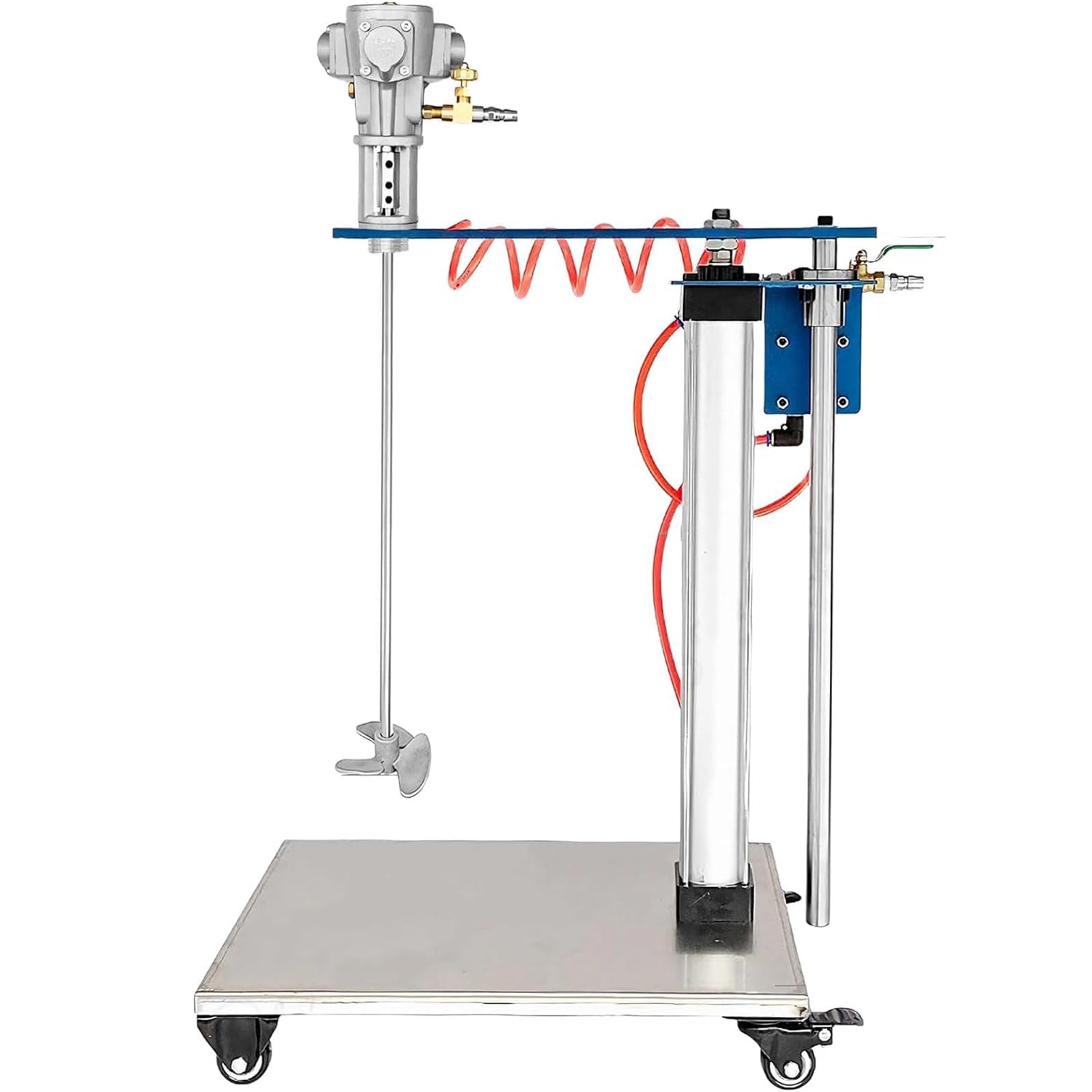 Sjdopulse Pneumatic Paint Mixer, Ink Solvent Stirrer, 30 Gallon Paint Mixing Machine, Automatic Lift Air Stirrer, Commercial Pneumatic Mixer