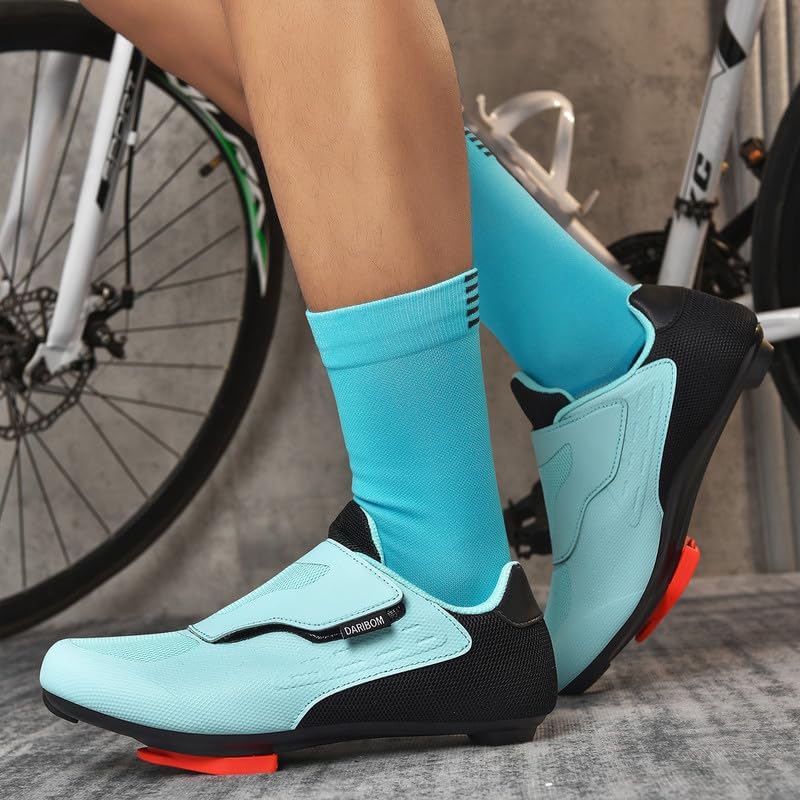 Image of Womens Cycling Shoes Compatible with Peloton Indoor Road Bike Riding Shoes Pre-Installed Delta Cleats Clip Outdoor Pedal