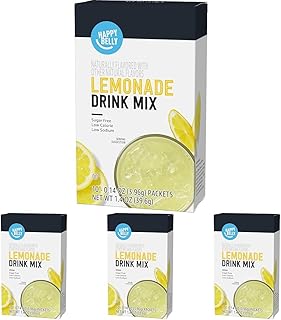 25 Herbal Tea Recipes for Energy and Focus 145 Amazon Brand - Happy Belly Drink Mix Singles, Lemonade, 0.14 ounce (Pack...