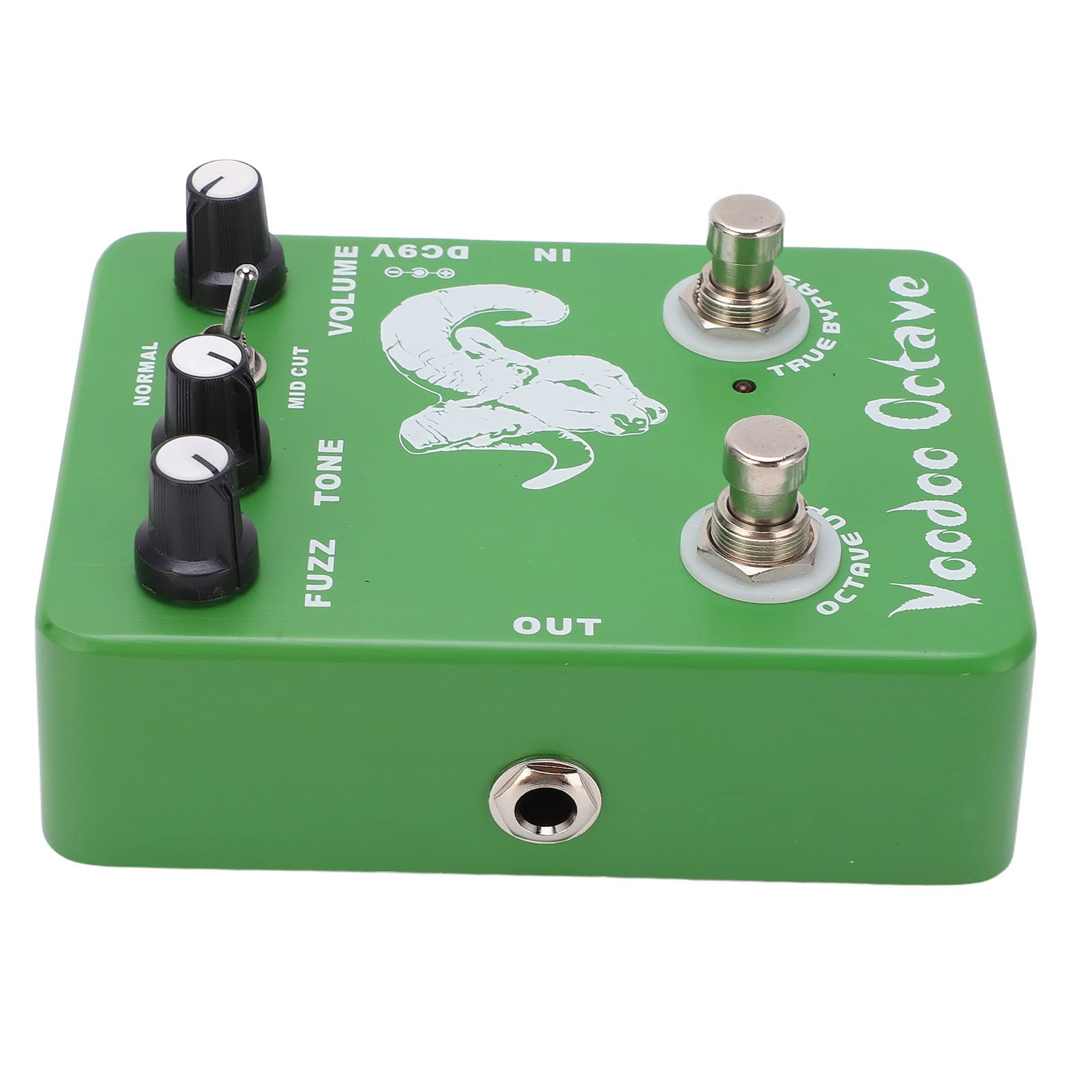 Pedale Effetti per Chitarra, Regolabile con Octave Fuzz True Bypass, Effetti per Chitarra Elettrica Finitura Metallo Verde Facile da Trasportare for Musicisti Professionisti e Amatoriali Live Studio