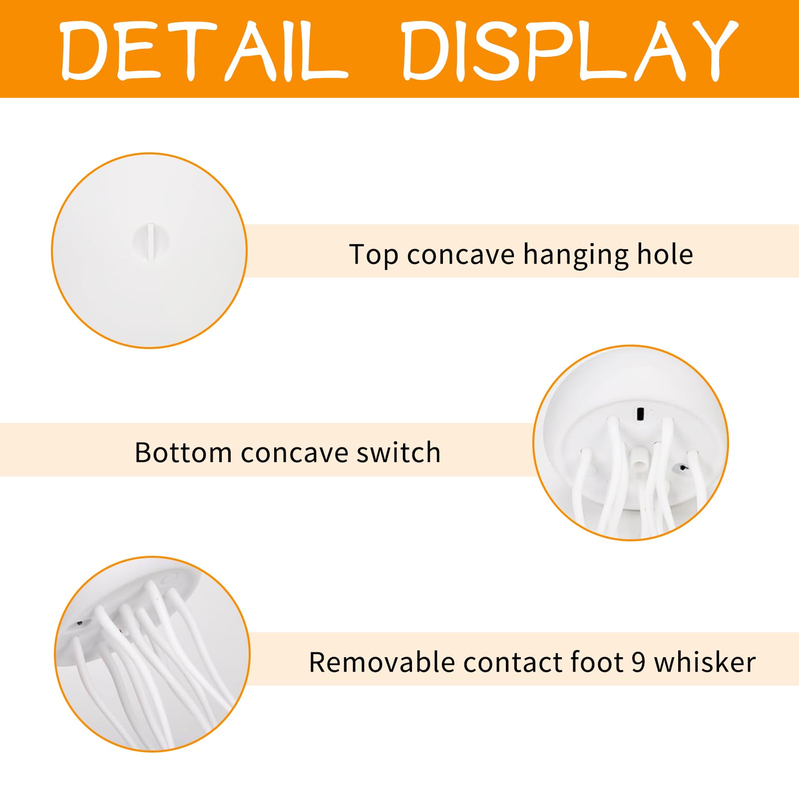 Lampada Medusa Fluttuante LED - Luce Notturna Con Effetto Ondeggiante, Ricaricabile USB-C, Per Camera Bambini - Foto 6