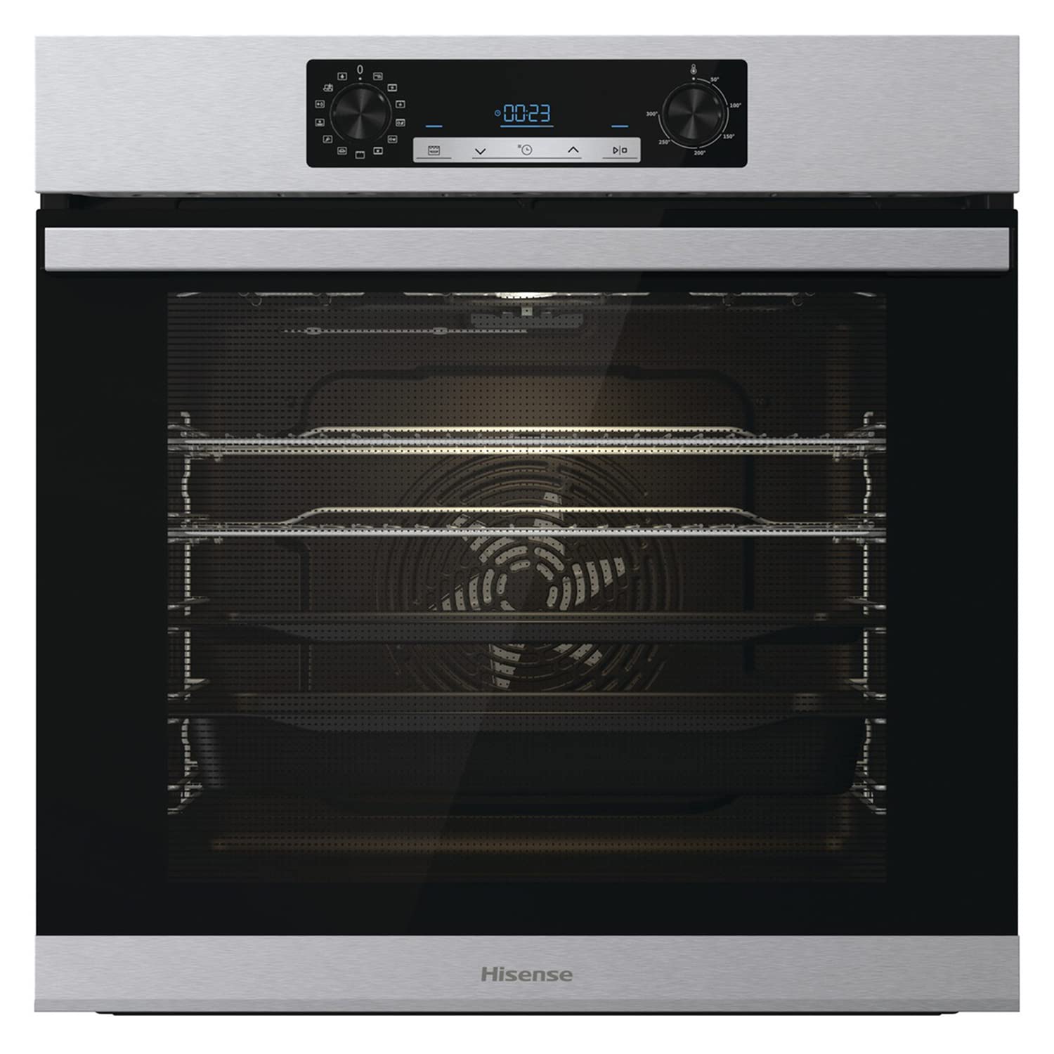 Hisense BI62220ABGUK - Built-in 61L Electric Single Oven with LED Display, Programmable Timer- Black - 530x595x595 mm (DxWxH) - A Rated, Extra Large — view 19