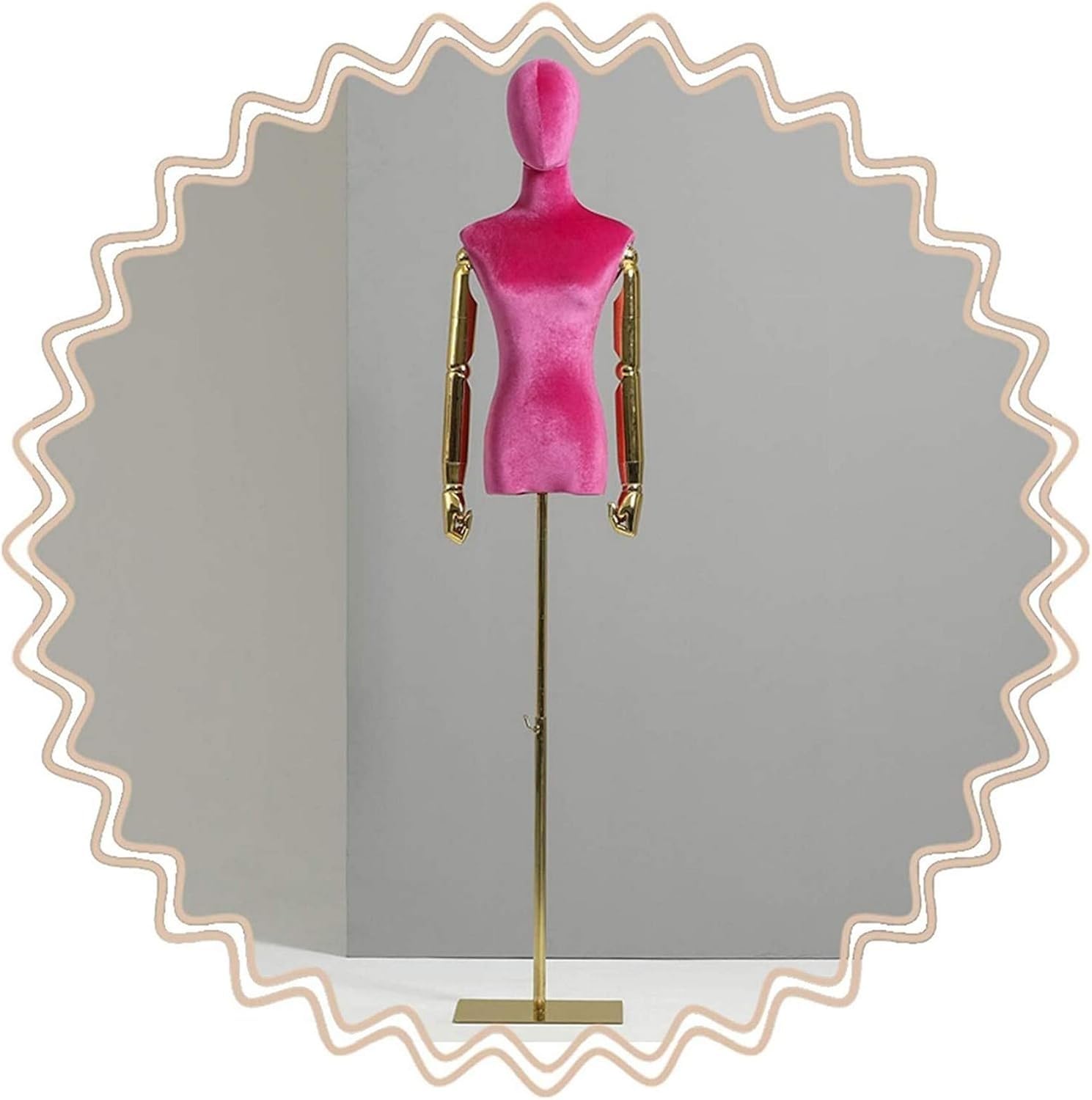 CONGRUI Mannequin Female Torso Body Tailor Sewing Dummy Model Clothing Dress Display Stand Height Adjustable