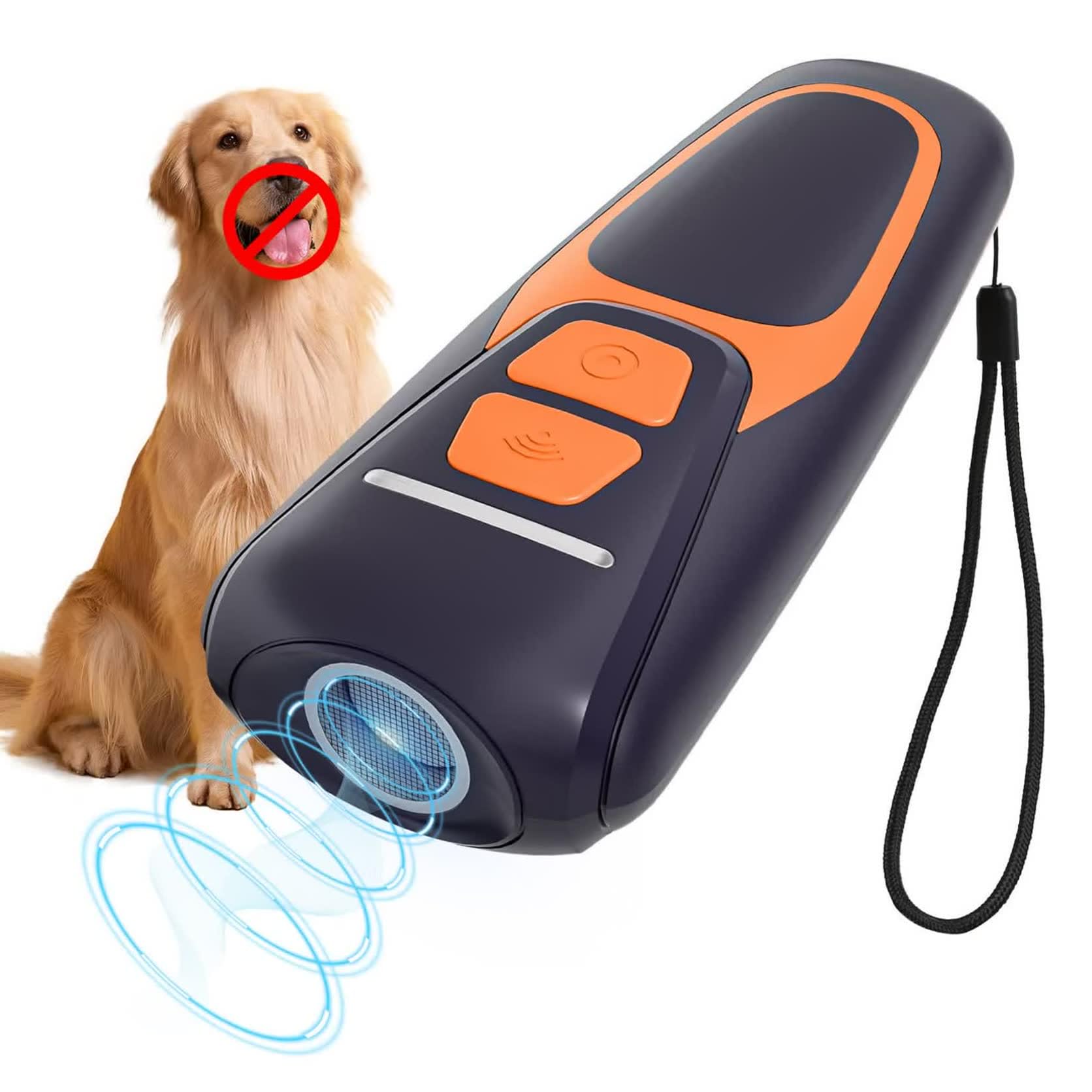 Anti Aboiement Chien Ultrason Puissant - Appareil de Dissuasion à ultrasons pour Chien - Portée de 15 m - Dispositif Anti-aboiement à ultrasons pour l'intérieur et l'extérieur