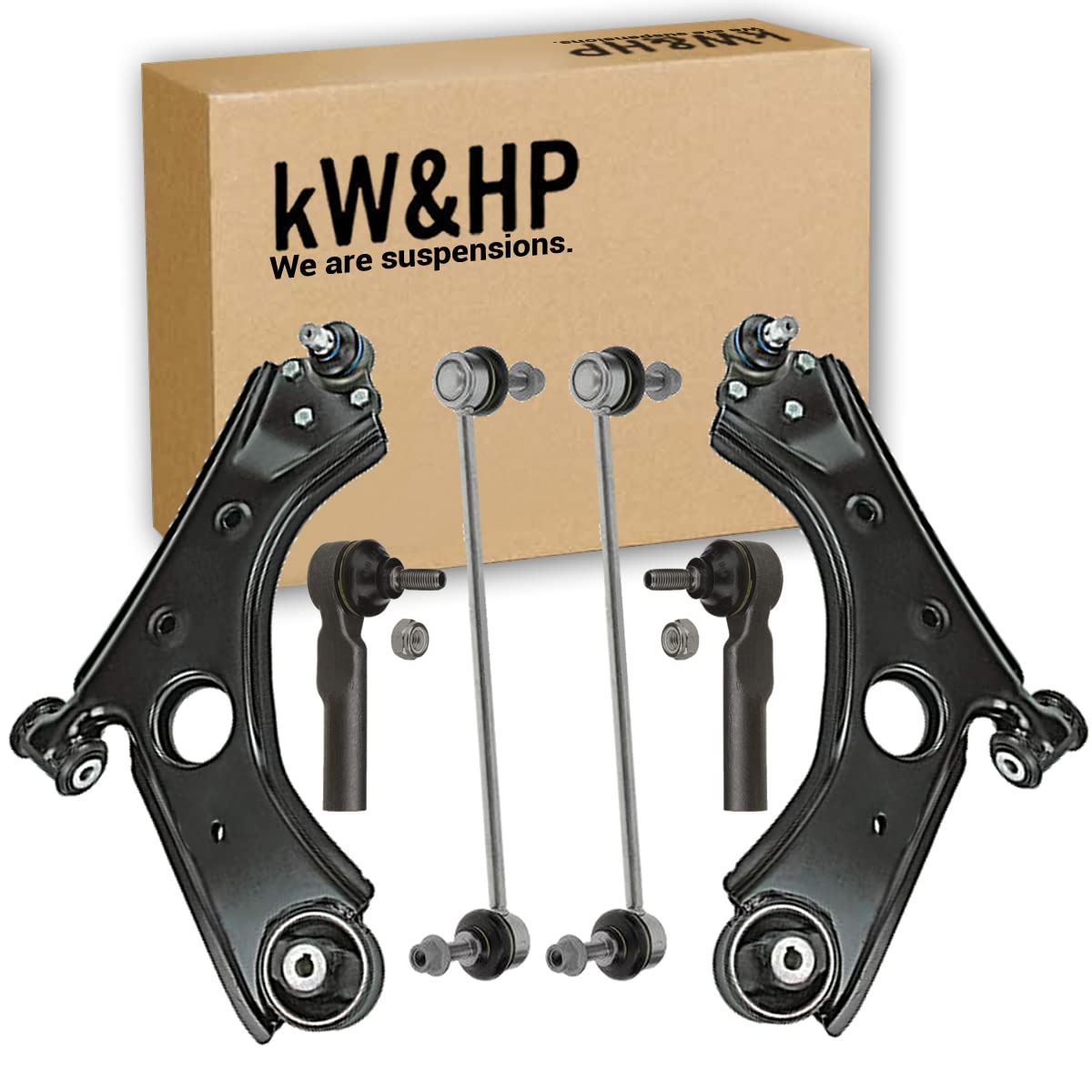 KIT 6PZ BRACCI BRACCETTI TRAPEZI ANTERIORI + BIELLETTE + TESTINE STERZO PER 500L DOBLO 263 (KW0020/T)