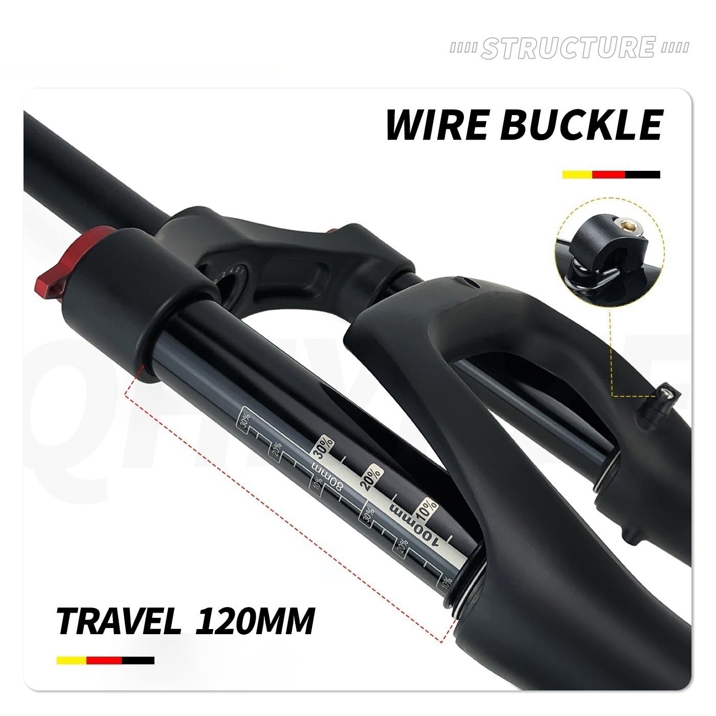 20/26 Pollici 4.0 Fat Bike Forcella Ammortizzata Air Corsa 120mm Bici Forcella Anteriore per E-Bike, Spazio Mozzo 135mm, QR 9mm, Tubo Diritto 28,6mm, Blocco Manuale/remoto Ultraleggera