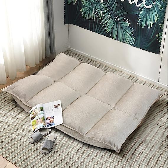 Miniatura 3 de TY ARTS & CULTURE Sofá de suelo para mascotas, sofá para niños, niñas, sala de juegos, futón, picnic al aire libre, camping, cama pequeña ajustable,