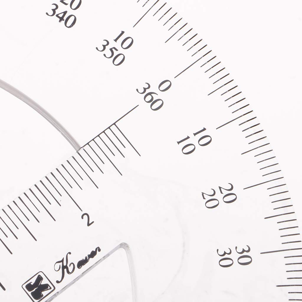 Lot de 10 Rapporteurs à 360 degrés pour mesurer les angles et dessiner 20 cm