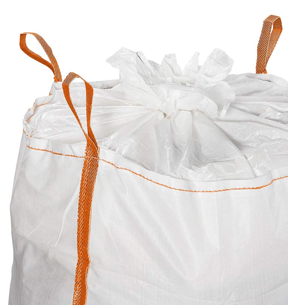 Lot de 10 sacs | Big Bag avec Goulotte de Vidange et Jupe de Fermeture 1500 KG Sac Gravat 90x90x110cm | GRVS |