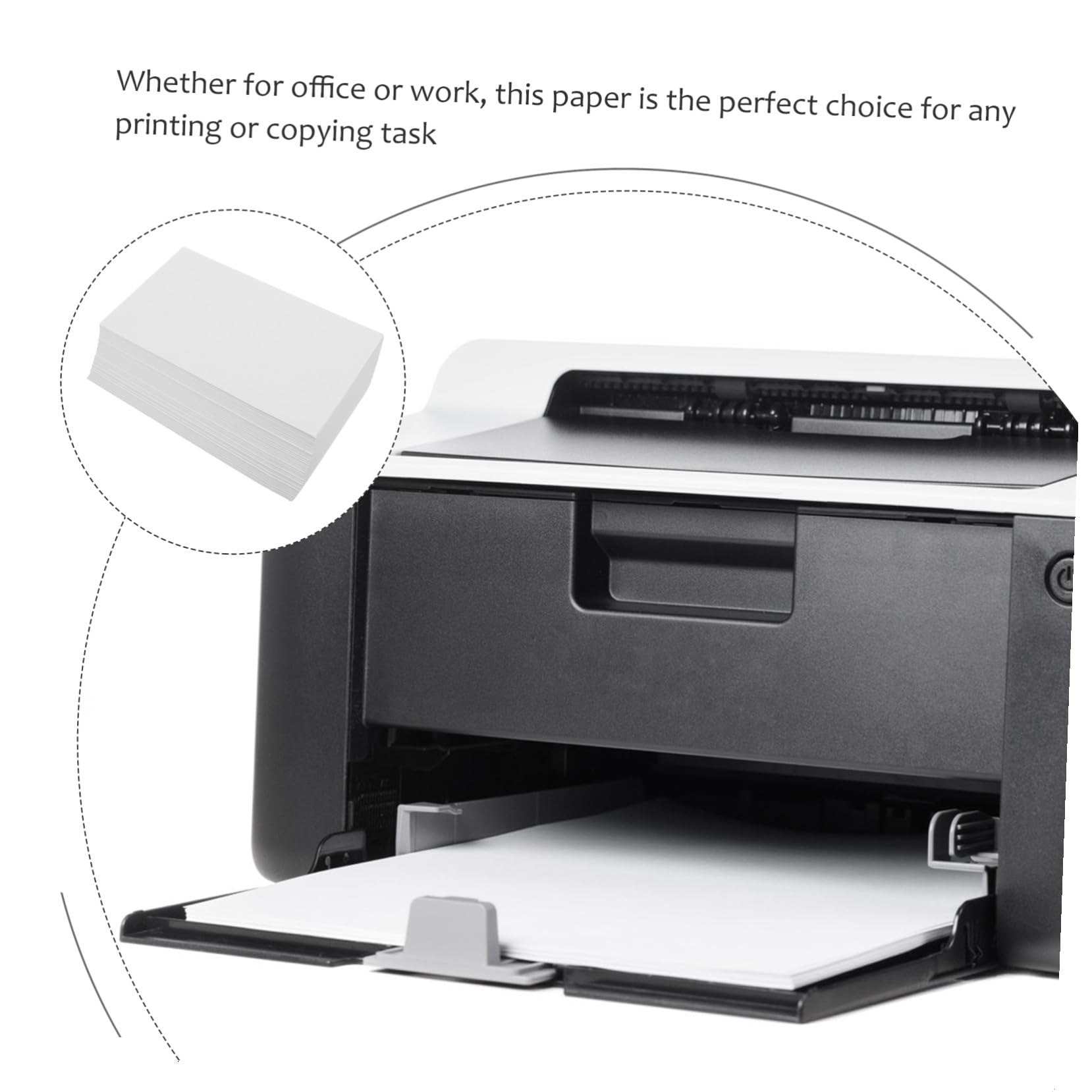 ifundom 500 Blatt Doppelseitiges Druckerpapier Din 240x140mm 70 G/m² Weißes Multifunktionspapier für Drucken Kopieren und Basteln Vielseitiges Selbstgemacht Papier für Büro und Schule