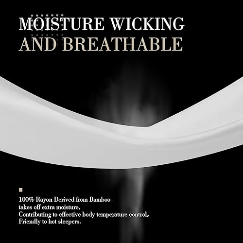 Miniatura 5 de Cooling Queen Pillow Cases Set of 2 Breathable Cool Silky Soft Rayon Derived from Bamboo Fabric, Moisture Wicking for Hot Sleepers,Hair and Skin