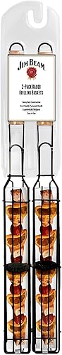 Miniatura 5 de Jim Beam Paquete de 2 cestas para asar Kabob