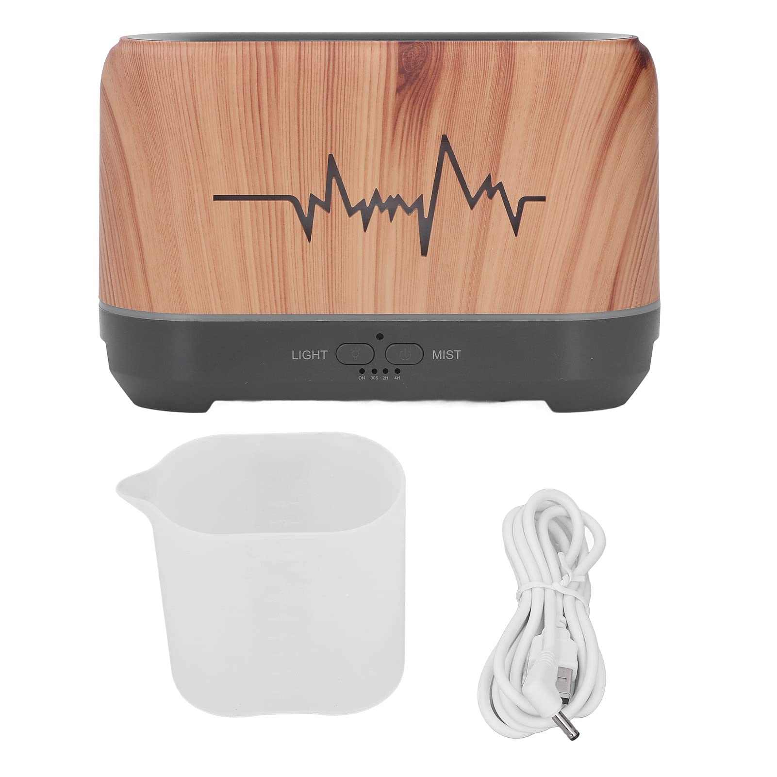Diffusore di Oli Essenziali, Umidificatore D'aria a Nebbia di Fiamma 3D di Simulazione, Diffusore di Aromi da Tavolo Silenzioso Portatile con Spegnimento Automatico della Luce Notturna per lo Yoga del