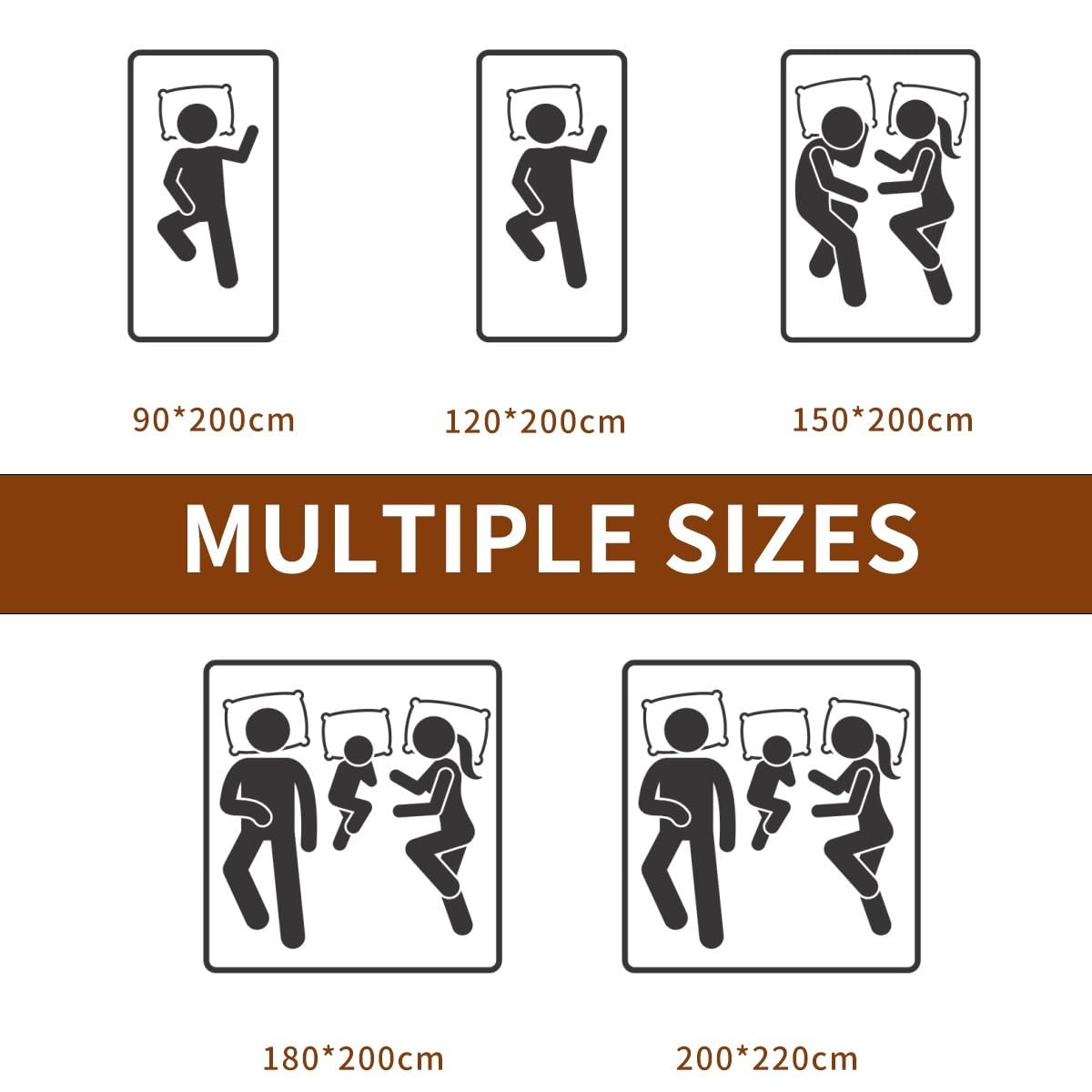 OBONG Topper Matrimoniale 180x200 Topper Materasso Trapuntato Alto 7cm Imbottitura Alternativa alla Piuma Coprimaterasso Respirabile con Bande Elastiche(TWIN-90 * 200cm)