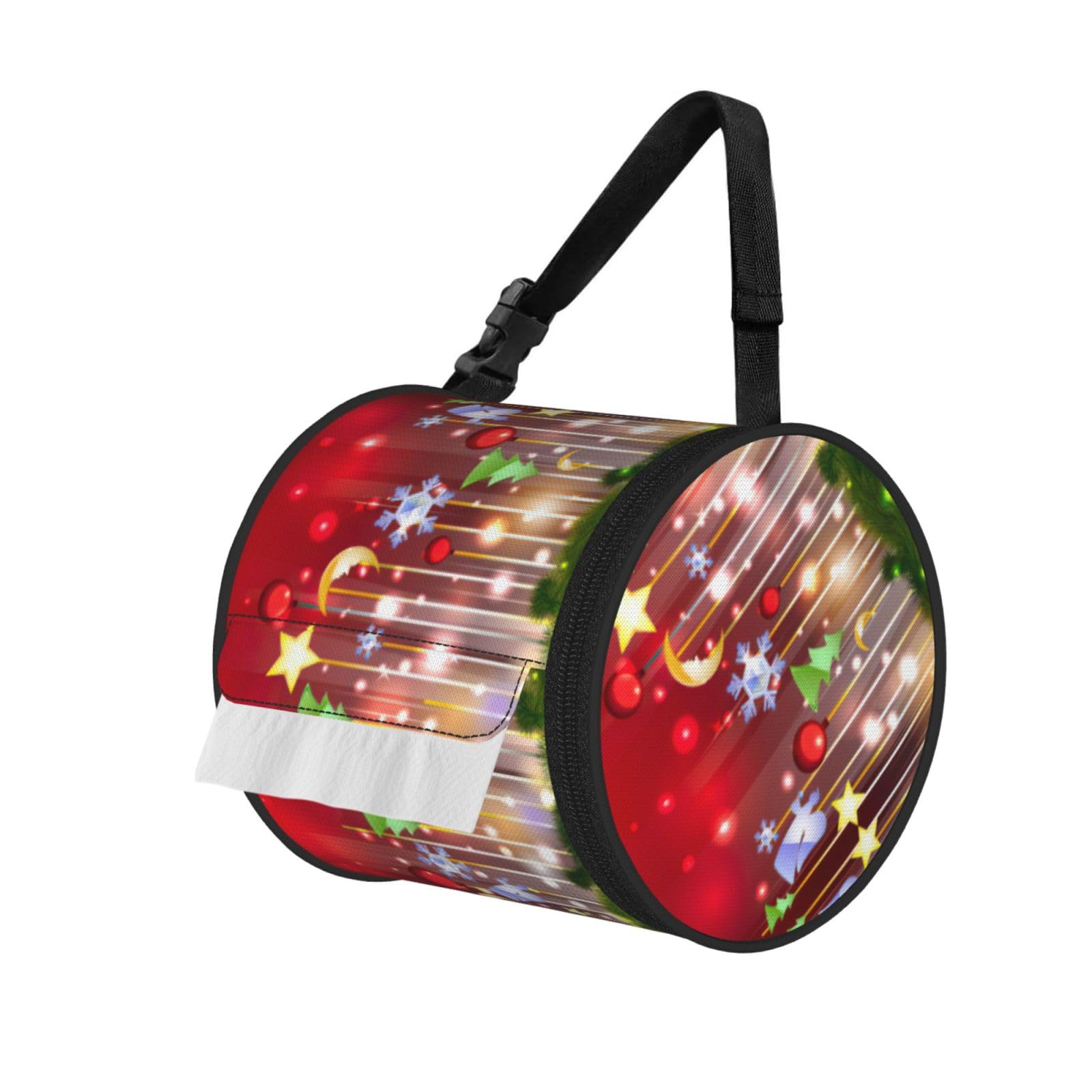 Merry Christmas Print Fashion Tissues Organizer Box, Hanging Tissue Holder For Purse Coins For Car Office Daily Outing