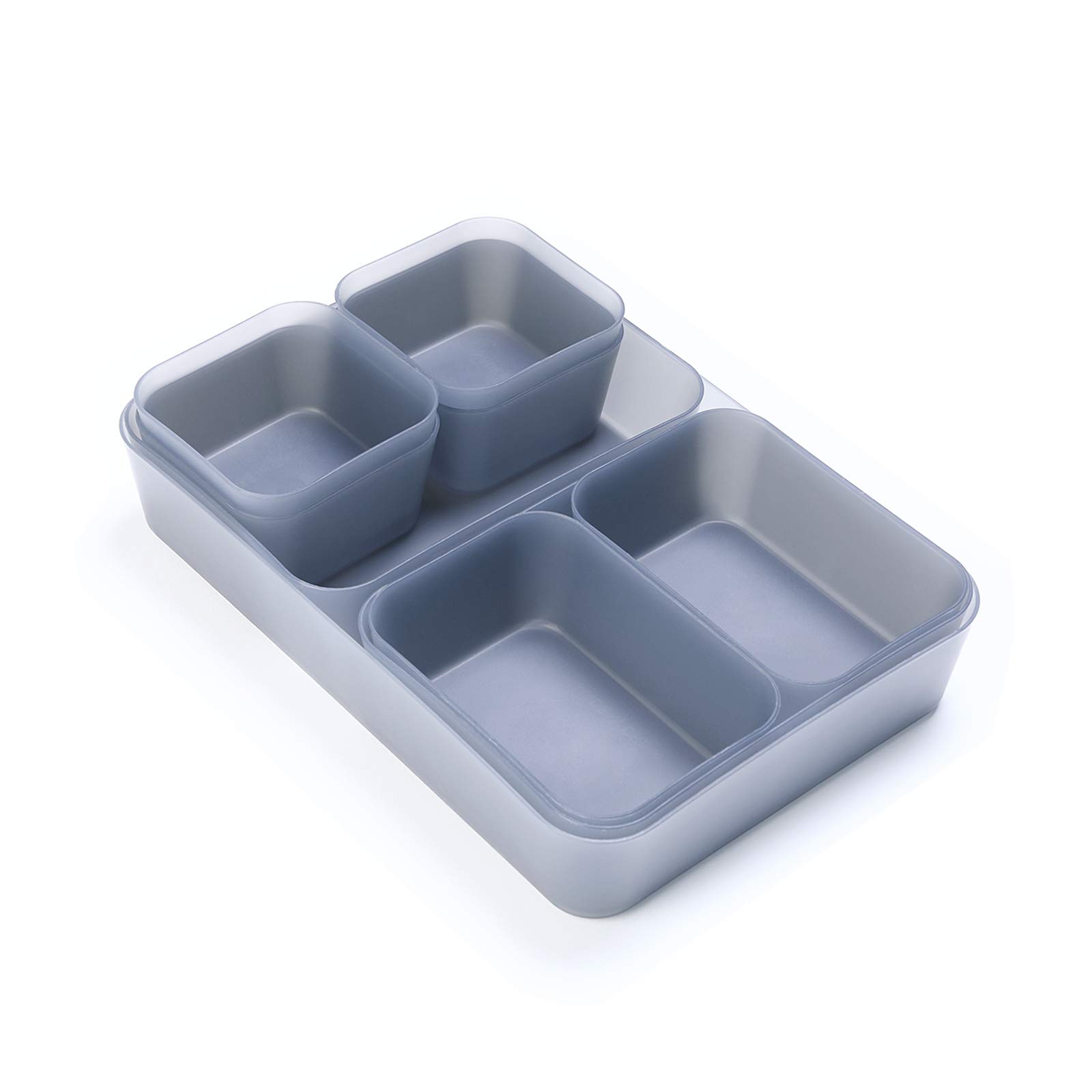 Mumba Drawer Organizer Pack of 9, Desktop, Drawer & Flatware Organizer Storage (Gray, Pack of 9)