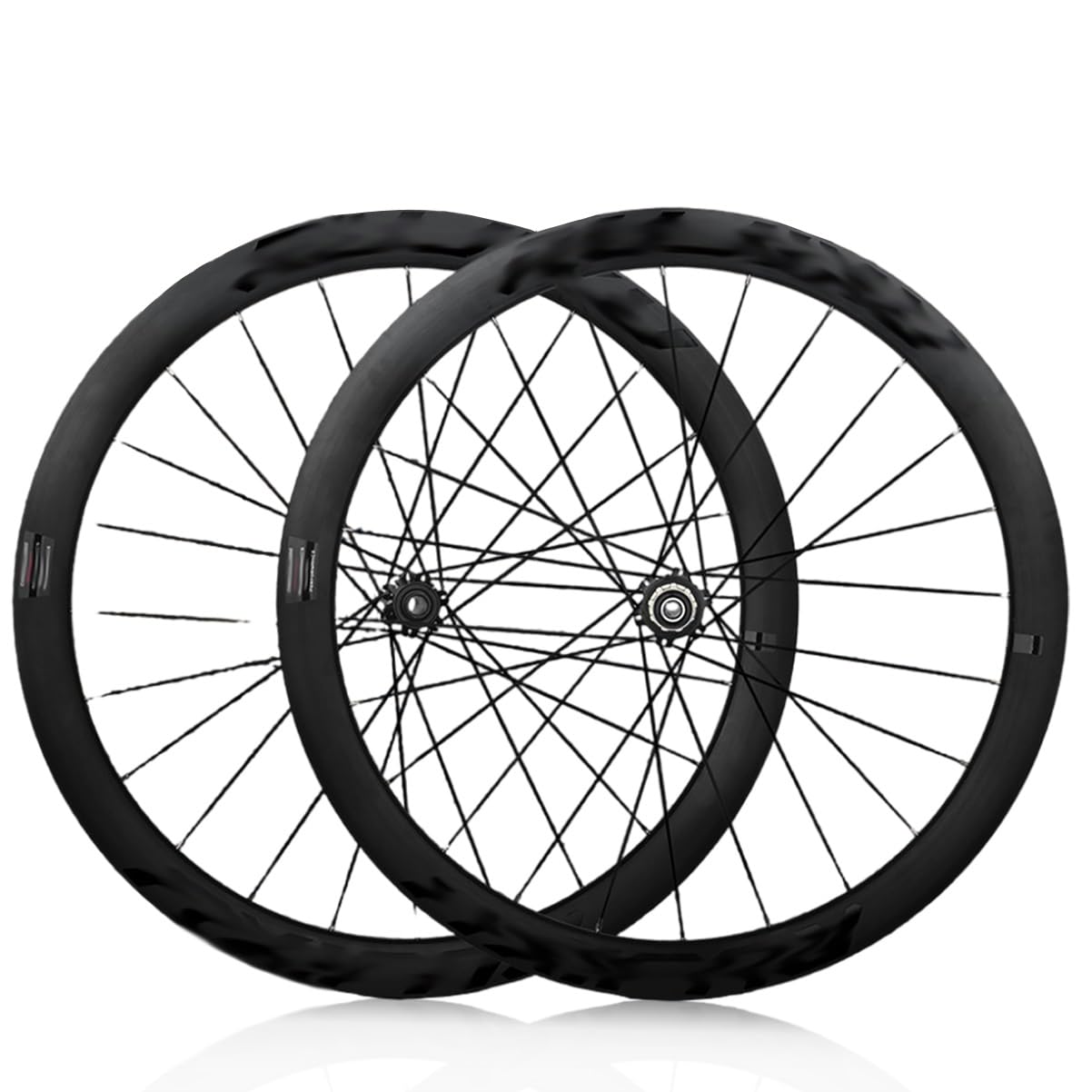 ZXGSXIOU 700C Road Bikes Wheelset BOOST Thru Axle Front Rear Wheels Aluminum Alloy Rims Center Lock Disc Brake 24H Hubs For 8/9/10/11 Speed