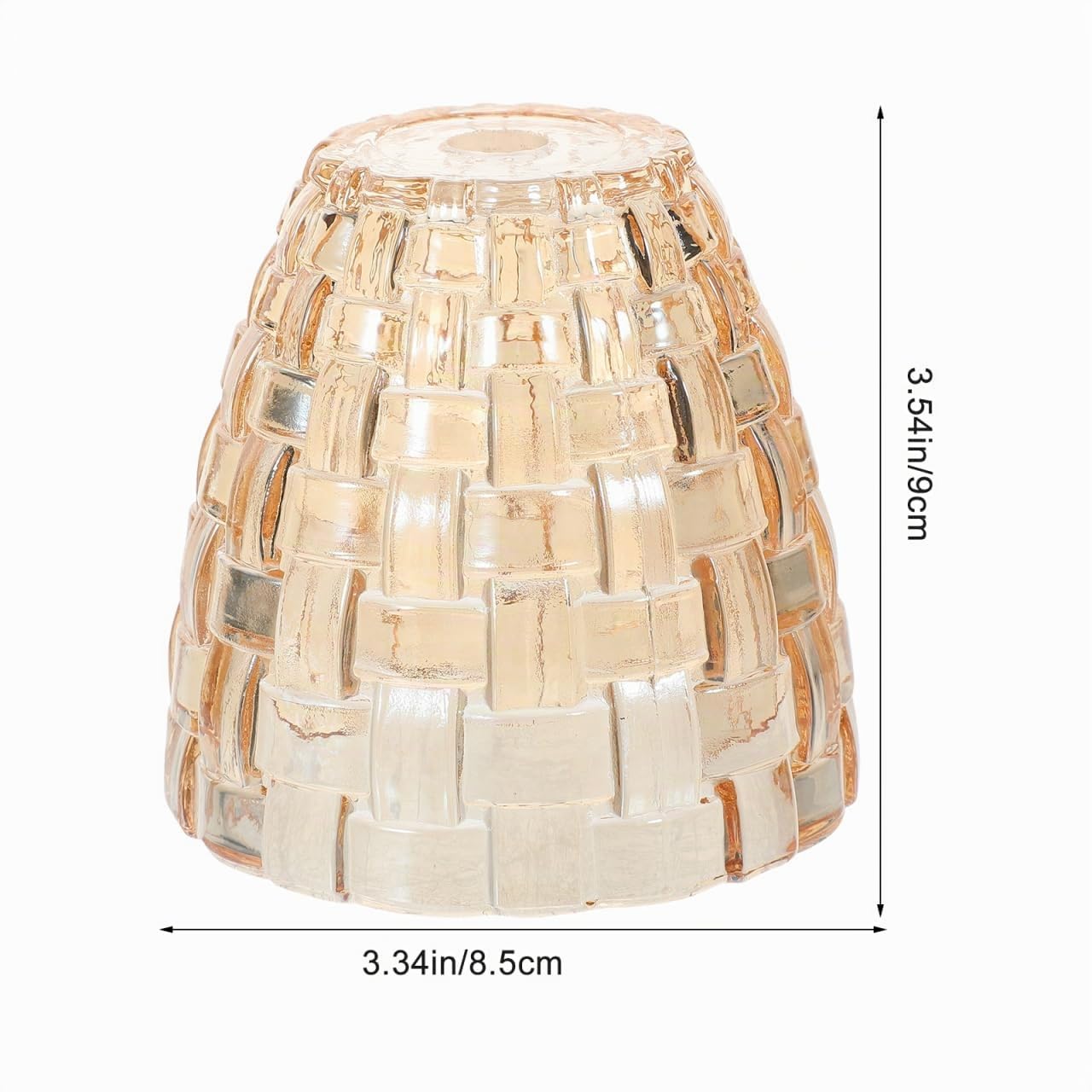 Generic Abat-Jour En Verre 3.54 Pouces Pour Lampe Aromathérapie Couvercle Transparent Pour Bougeoir Veilleuse Décoration Intérieure Facile À Installer