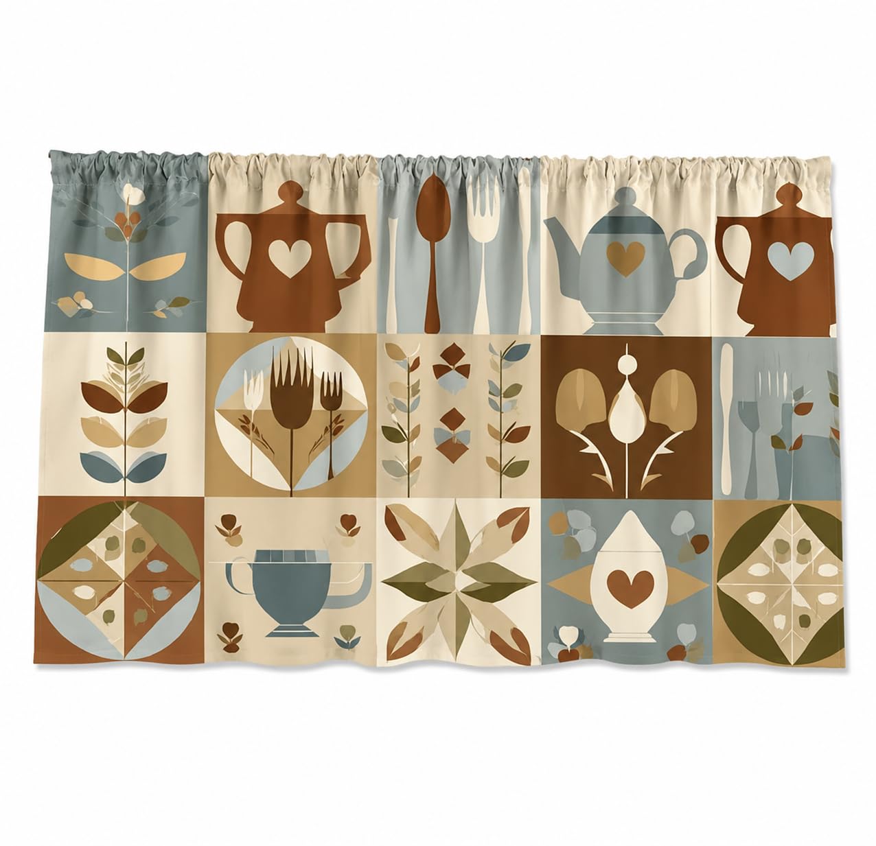 Printed Kitchen Curtain 5 Feet (150 x 70 cm) with Rod Pocket | Decorative Window & Cabinet Curtain | Multipurpose Home Kitchen Curtain-image-12
