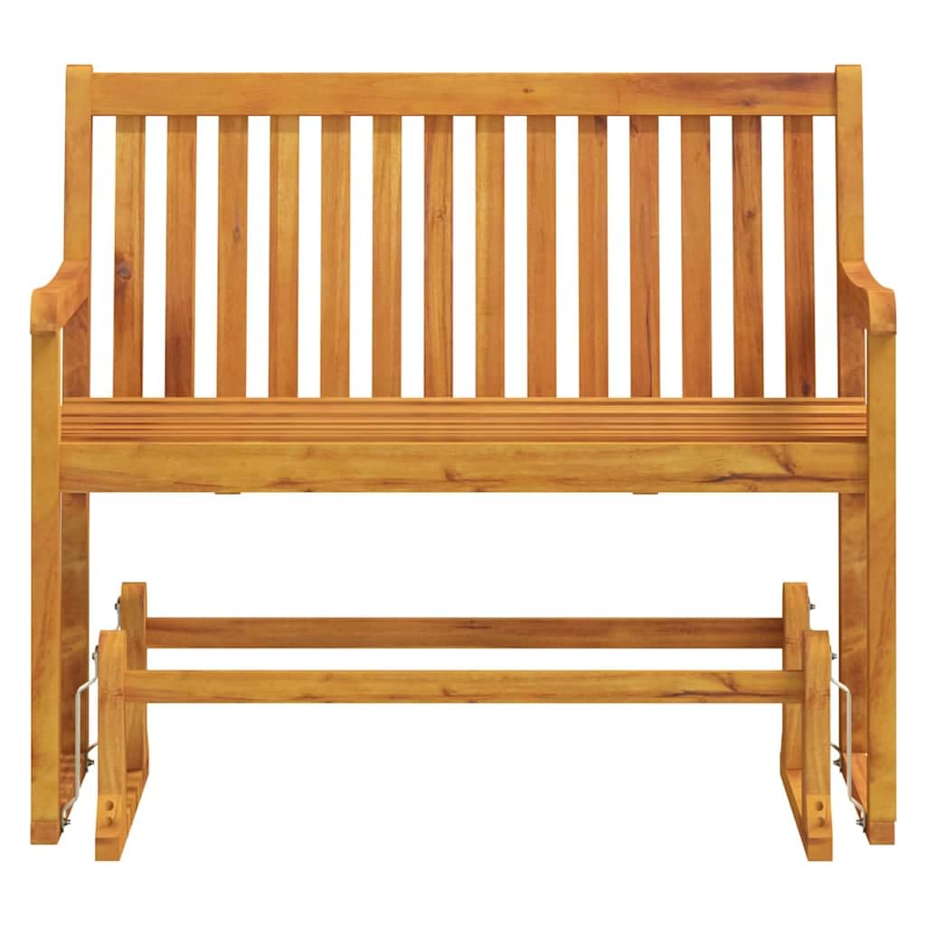 SYDE Banco Balancín de Jardín 110 cm Madera Maciza Acacia | Acabado Aceite, Resistente Intemperie, Mecanismo Oscilante, Uso Exterior Terraza