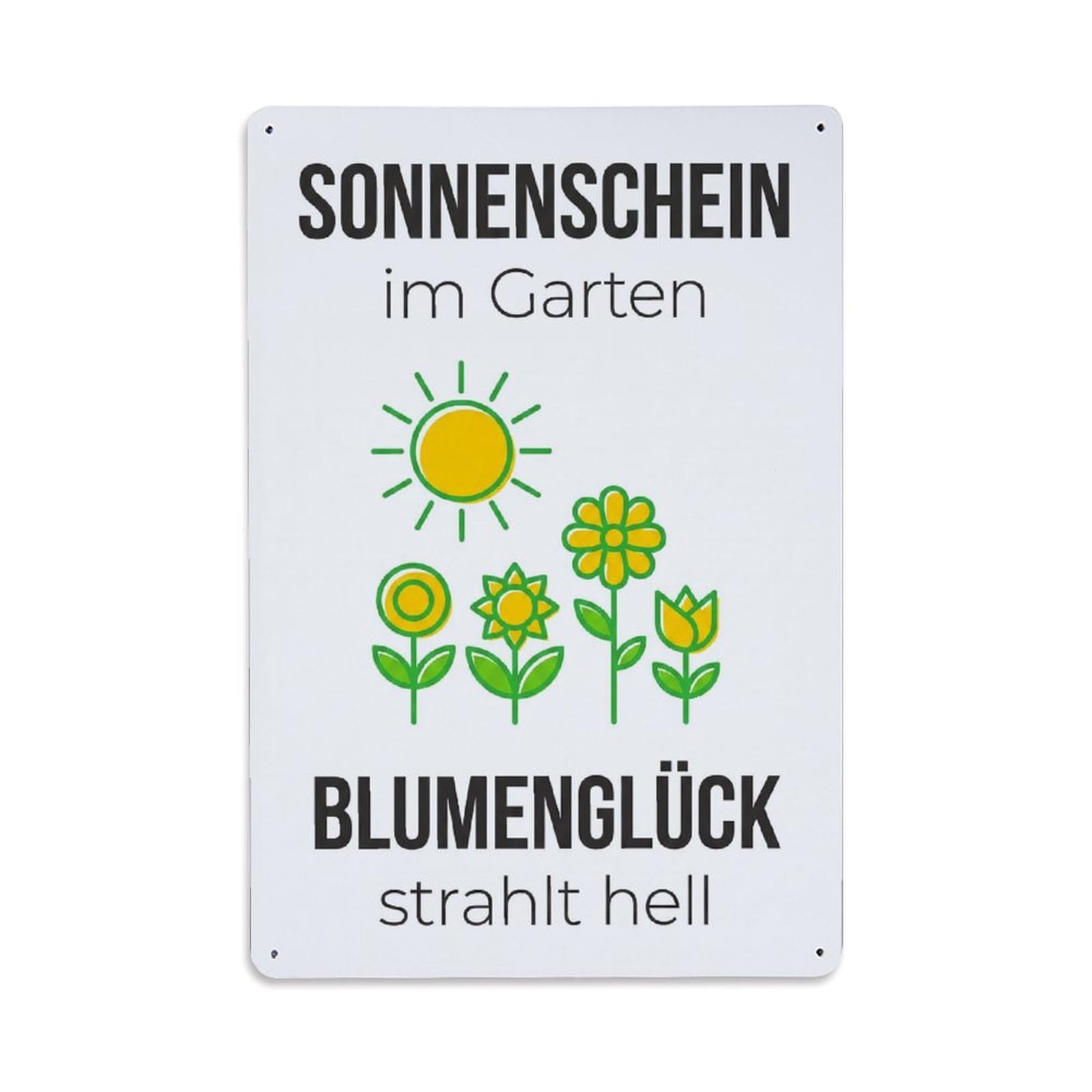 Modern Sunshine Garden Charming Aromatic Metal Tin Sign Plaque Wall Decor for Cafe, Club Bar, Office, Garden Metal Poster 8x12Inch