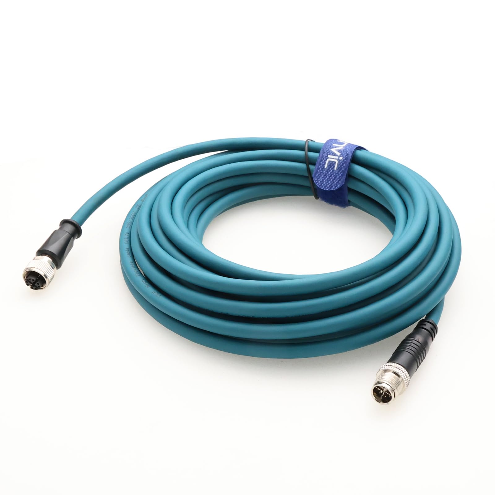 M12 8-pozycyjny męski na żeński kabel Ethernet X-Code Cat7e High Flex Sheild wodoodporny przemysłowy gigabitowy kabel sieciowy Ethernet do kamery przemysłowej Congex (10 m)