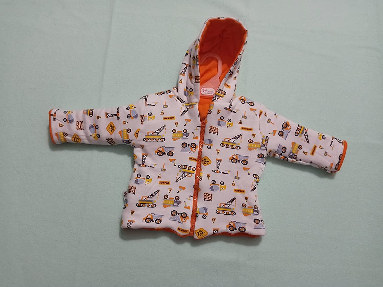 Baby Cry Reversible Sweater Jacket - Winter Jackets for Toddler Girls/Boys - Sweater for Baby Girls/Boys (OR, 9-12 Months)