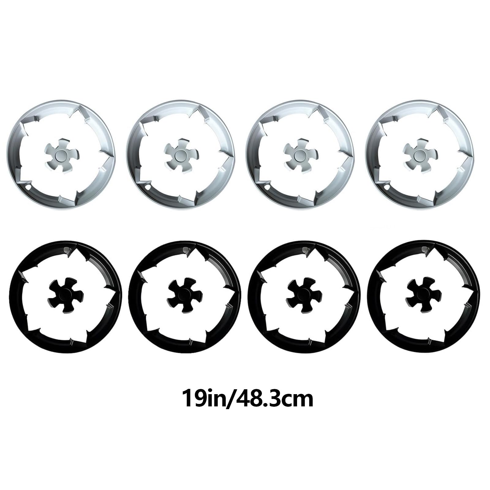 Lot de 4 protections de roue de qualité supérieure de 48,3 cm pour le transport en ABS, cadre absorbant les chocs, montage rapide, accessoire de roue