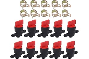 HIPA 1/4" Fuel Cut-Off Shut-Off Valve for Lawn and Garden Equipment