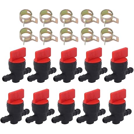 HIPA 1/4" Fuel Cut-Off Shut-Off Valve for Lawn and Garden Equipment