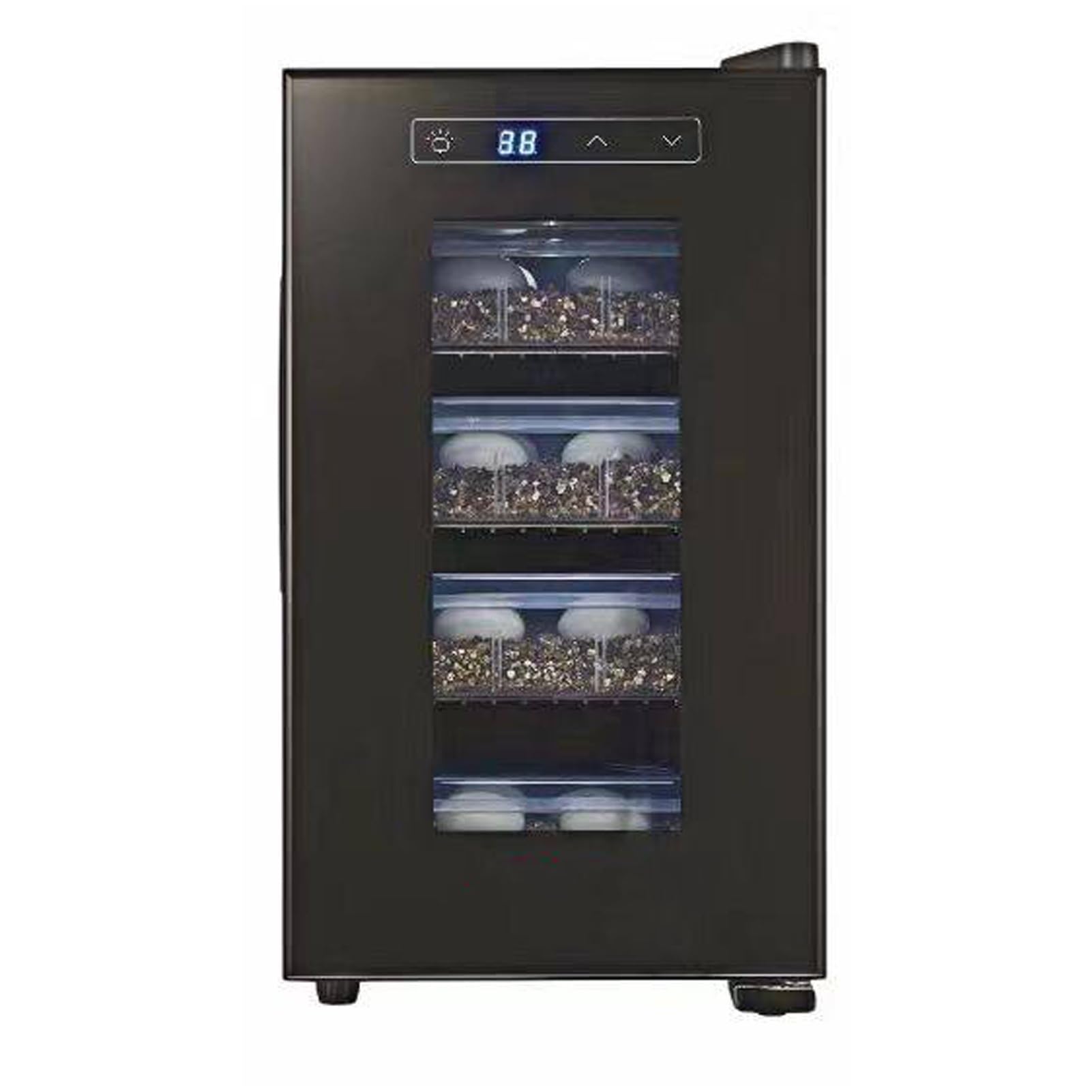 Reptilien-Inkubator, 25 L, Digitaler Eier-Inkubator Mit Präziser Temperaturregelung (10–40 ℃), Leiser Betrieb, Doppelschichtige Glastür(23L)