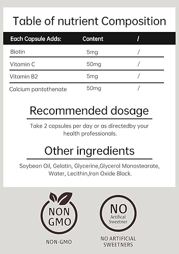 Miniatura 6 de Vikki Suplemento multivitamínico para mujeres y hombres, vitaminas para el crecimiento del cabello con vitaminas C B2 para la salud del cabello,