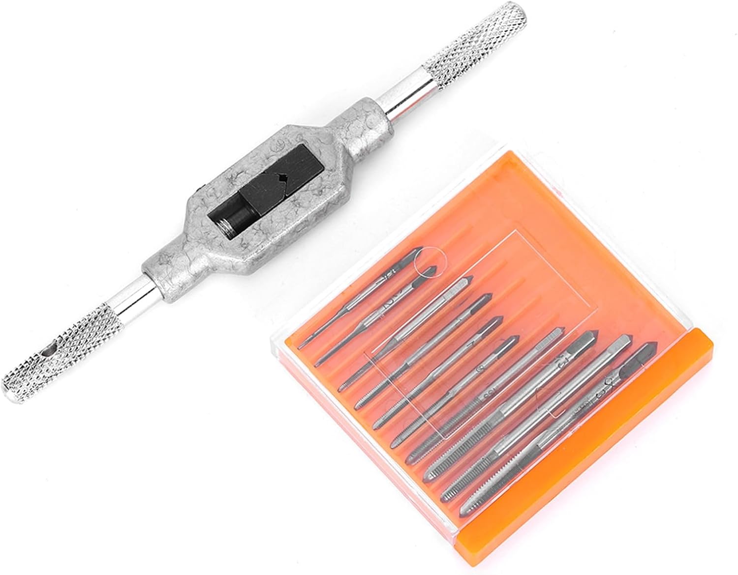Garosa 11PCs Mini Screw Tap Set Tap Reamer Wrench Handle Tap Reamer Tapping Hand Tool M1 M1.2 M1.4 M1.6 M1.7 M1.8 M2 M2.5 M3 M3.5(#1)