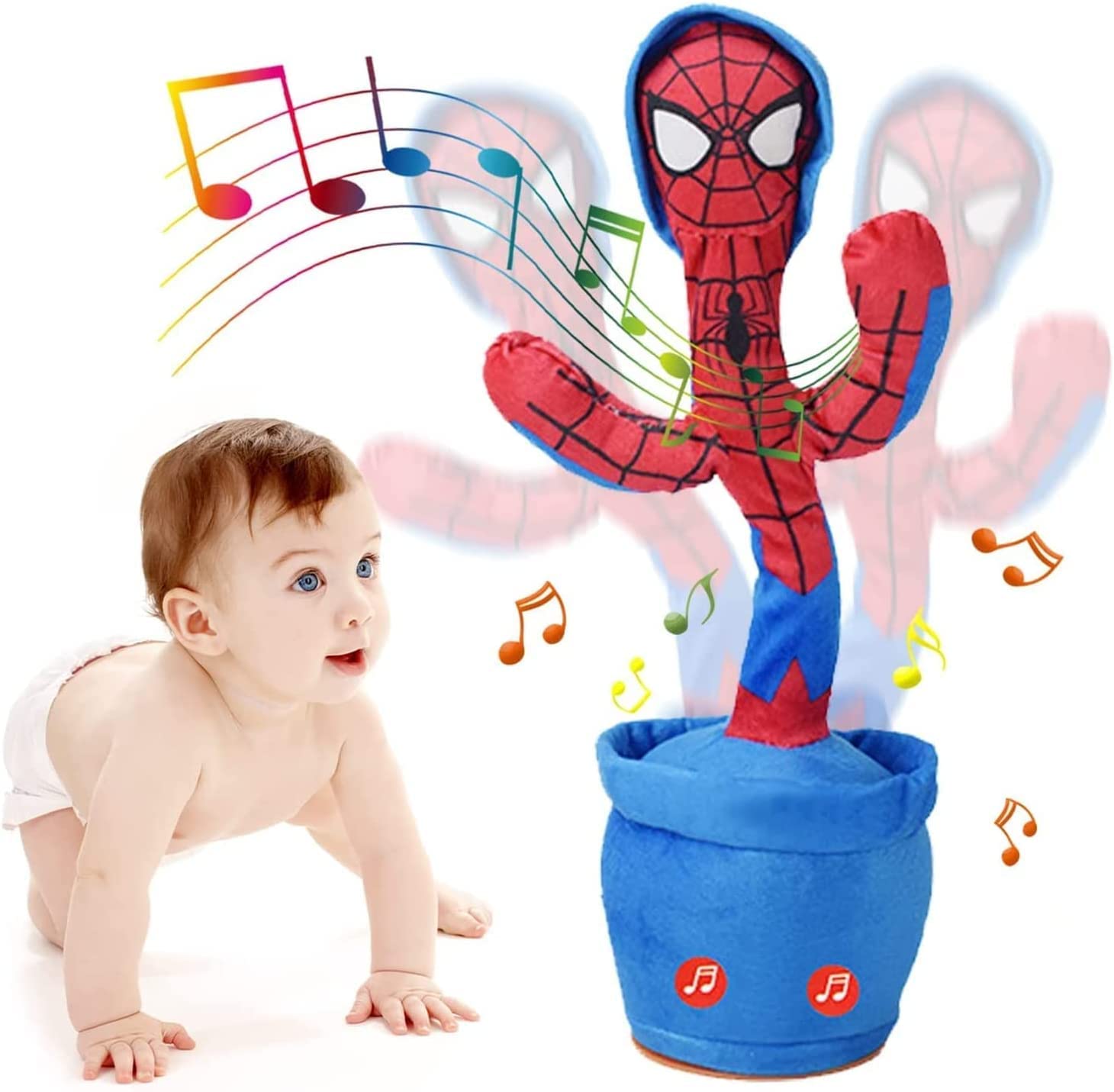GSH Spiderman Dancing Cactus, Talking Cactus, Plush Cactus Toy, Dance and Repeat Your Voice, with Song, with USB Charging, Dancing Cactus is a Gift for Children (B0BRVLNWXP) Amazon Price History, Amazon Price Tracker