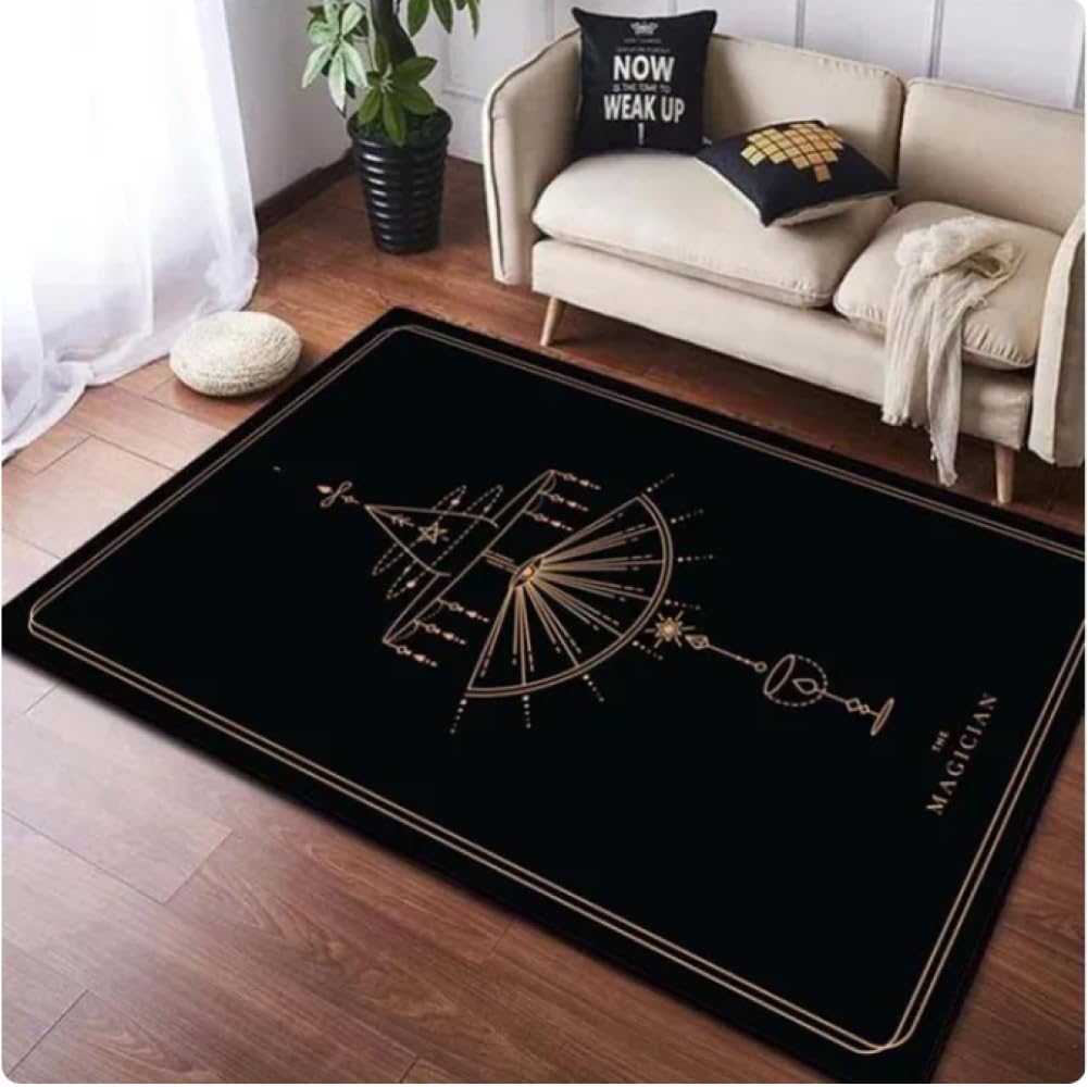 PASPRT Soggiorno Lettore CD Tappeto Musica Stampa Camera Da Letto Camera Soggiorno Tappeto Area Antiscivolo Tappeto Decorativo 100x160cm