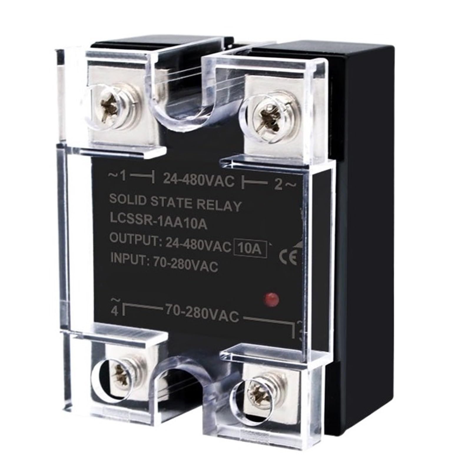 Relé de estado sólido 10 A, 25 A, 40 A, 60 A, 80 A, 100 A, 120 A, 200 A, 240 A, relé de control monofásico CC a CA CC a CA 3-32 V CC (80 A)