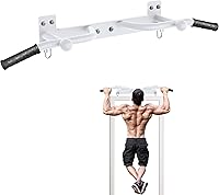 HWOOUSA Heavy Duty Wall Mounted Pull Up Bar - 600 lbs Chin Up Bar for Garage, Joist, Multifunctional Home Gym Strength Trainer