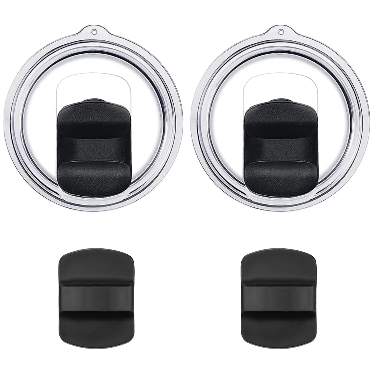 Alrens2 Pcs 20 oz Replacement Lids for YETI with 2 Strong Magnetic Slider, 20 oz Magnetic Tumbler Lid Compatible with YETI 20 oz Tumbler, 10/24 oz Mug, 10 oz Lowball, Ozark Trail & Old Style Rtic