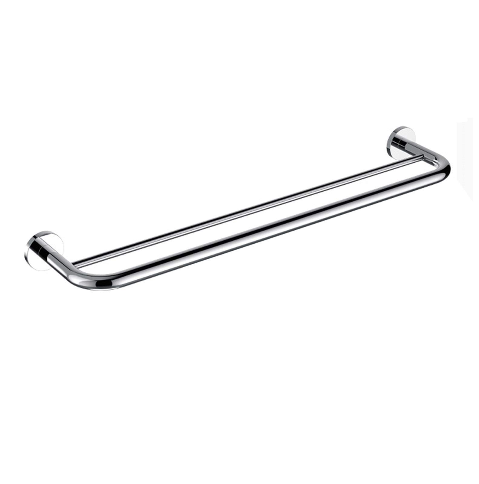 Barre de serviette en acier inoxydable double support de serviette mural brossé pour douche