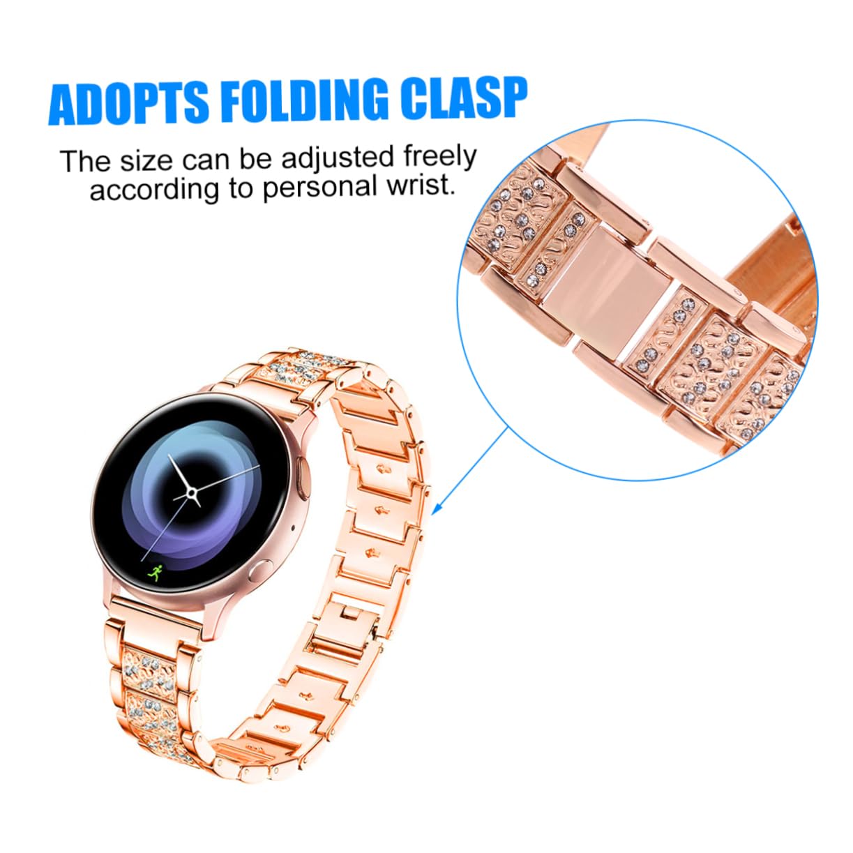 Gatuida 2 Pezzi Cinturino Braccialetto Di Strass Per Le Donne Cinturino Di Cristallo Bling Di Strass Stack Bracciali Per Le Donne Orologio Di Diamanti In Metallo