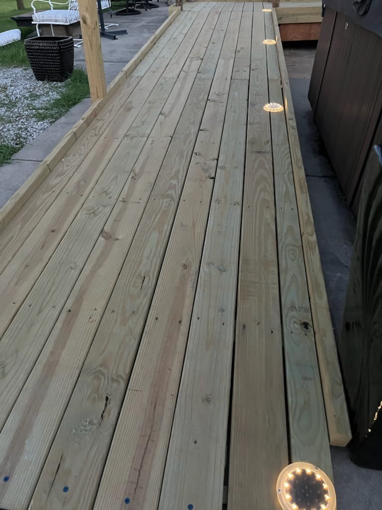 Recessed Solar Deck Lights, 12 LEDs and IP67 Waterproof - Ideal for Walkway, Step, Driveway, and Poolside