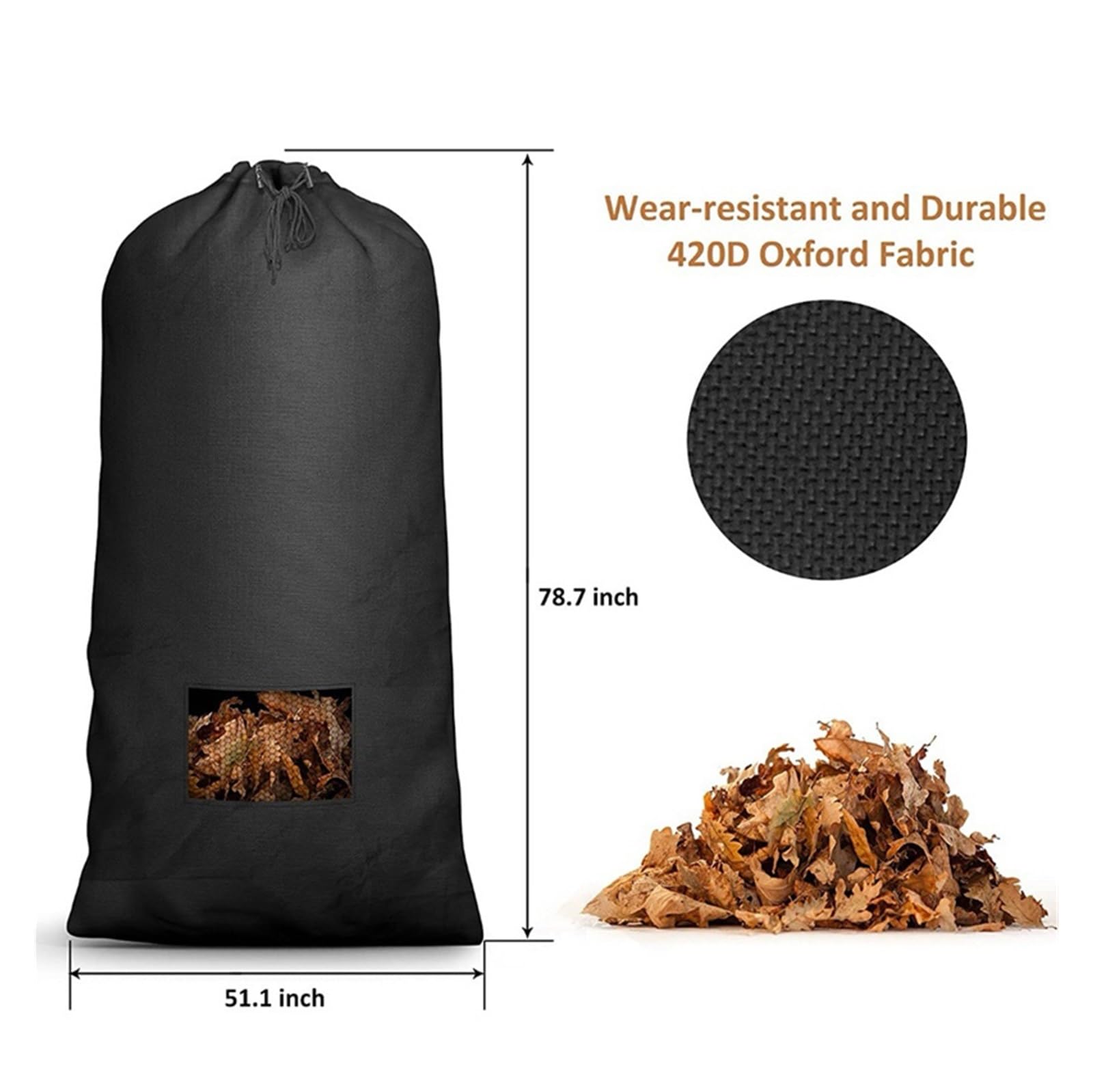 Sacco for rifiuti Riutilizzabile for Foglie Sacco for Raccolta Resistente for Giardini Sacco for Raccolta Erba for Raccolta Facile e Veloce Trattore da Giardino