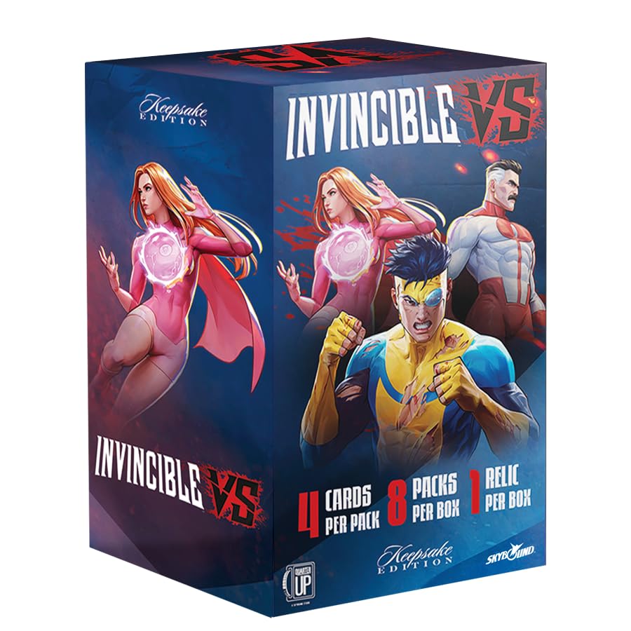 Invincible VS Keepsake Premiere Collectors Box - 8 Packs Per Box 4 Cards Per Pack 1 Relic Per Box 167-Card Checklist with Signagraph Autographs Signapatch Chase Cards and Numbered Parallels
