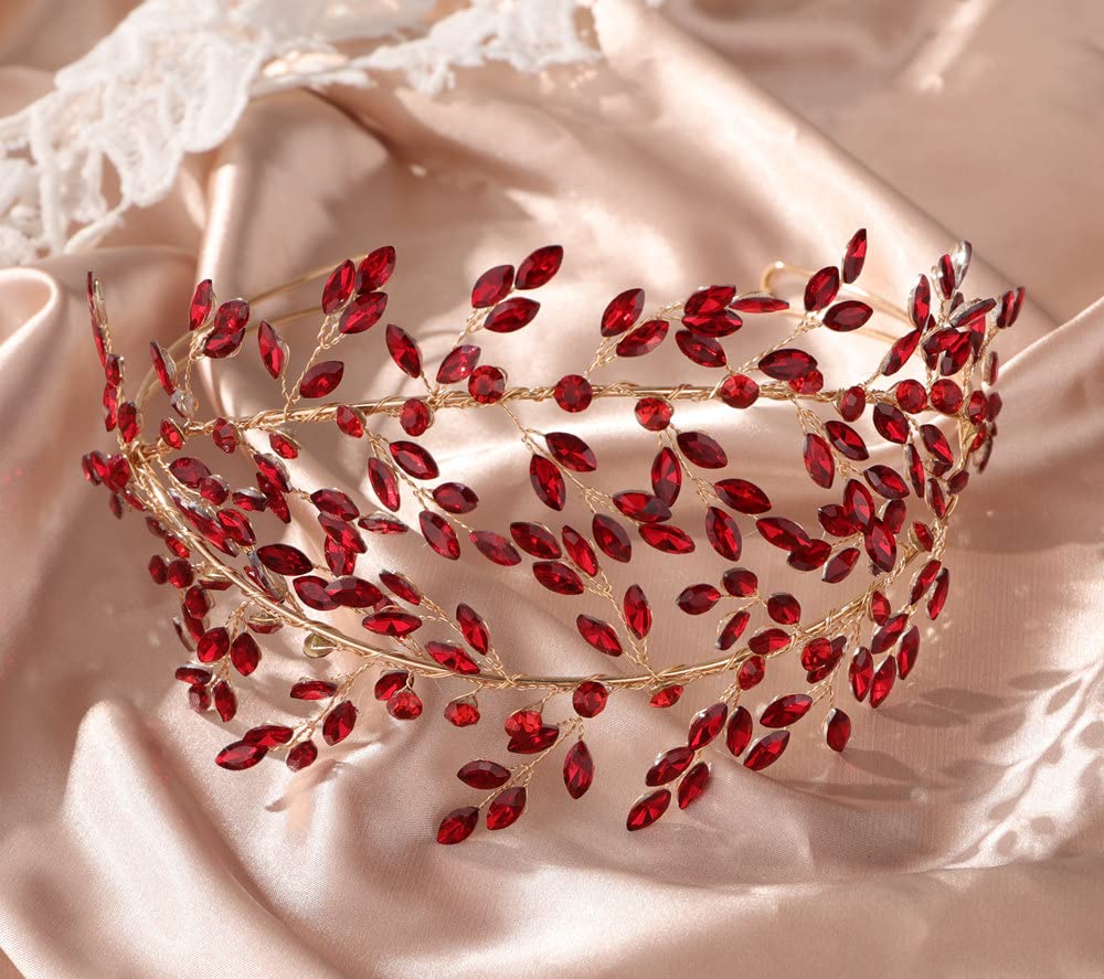 Sither Crystal Headband for Women and Girls Bridal Large Headband for Wedding Party Boho White Headband Hair Accessories Headpiece for Bride for