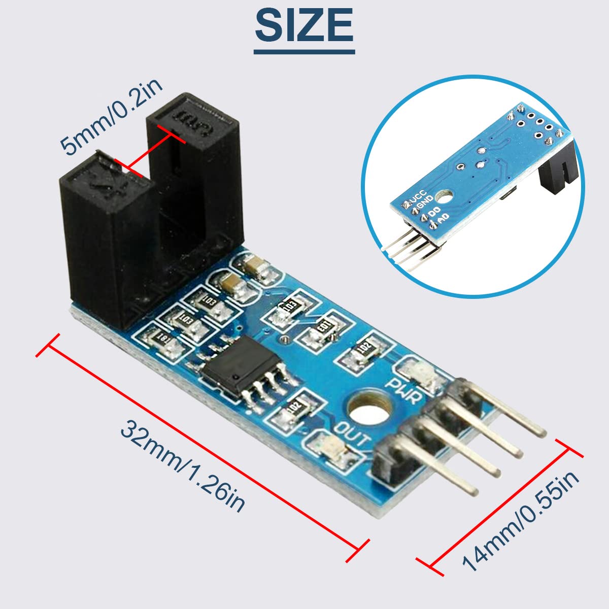 Snapklik.com : DAOKAI 5PCS LM393 Comparator Speed Sensor Module Slot ...