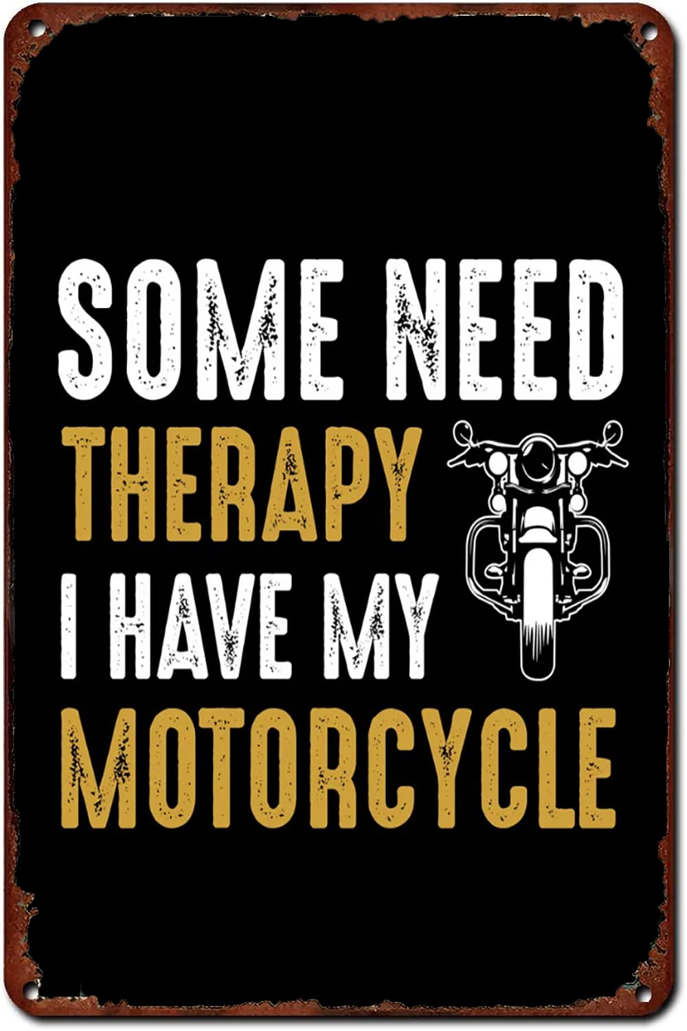 Hobby Themed Personality Metal Sign, Motorcycle Lover Trendy Slogan Wall Plaque, Bar Home Decor, 8x12 Inch