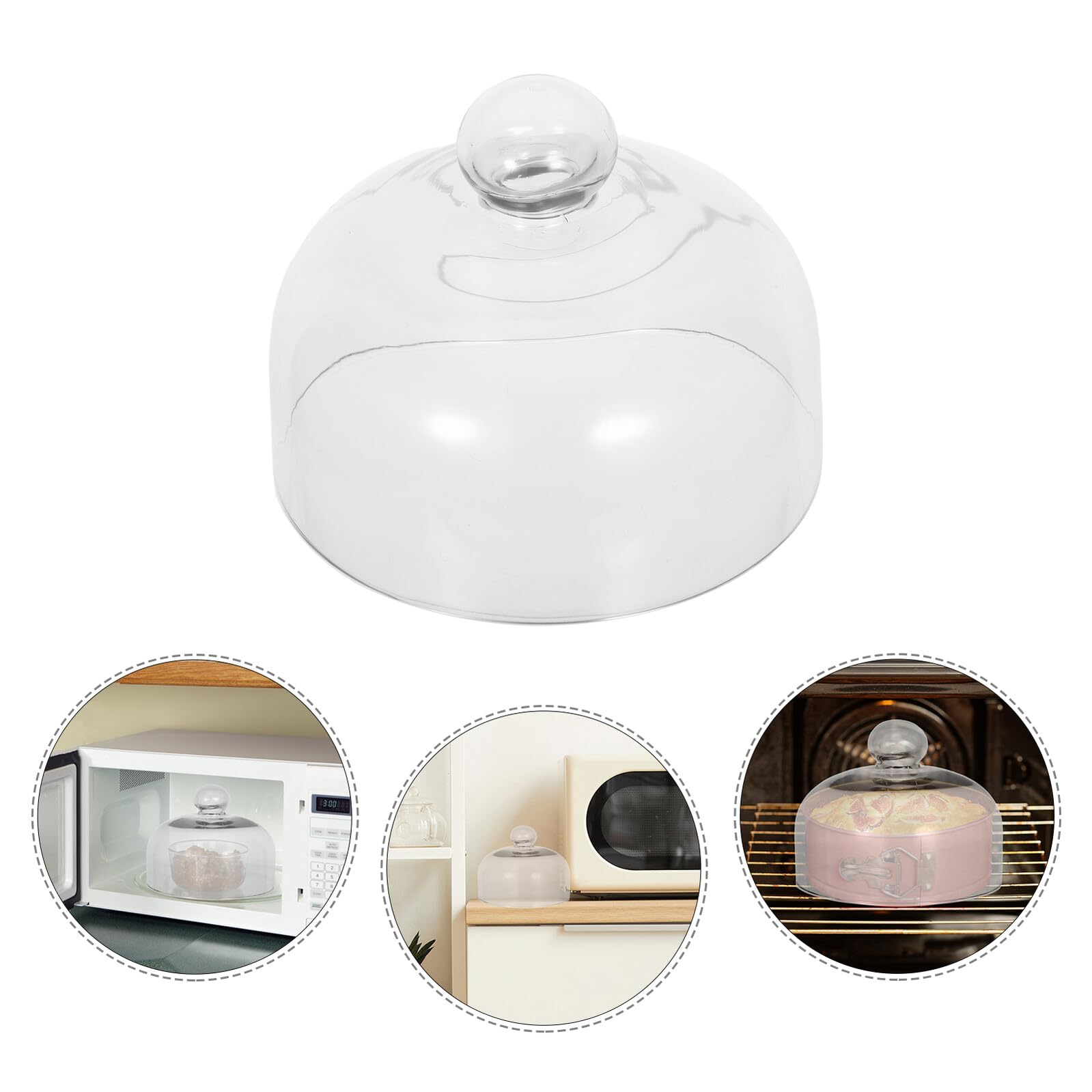 Tapa de cristal para microondas, antiproyección, protección transparente, resistente a altas temperaturas, apta para platos y cuencos estándar, fácil de limpiar para cocinar y servir