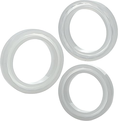 Funshowcase Pulsera geométrica facetada de varios tamaños para joyería, molde de silicona delgado, para arcilla polimérica, manualidades, resina