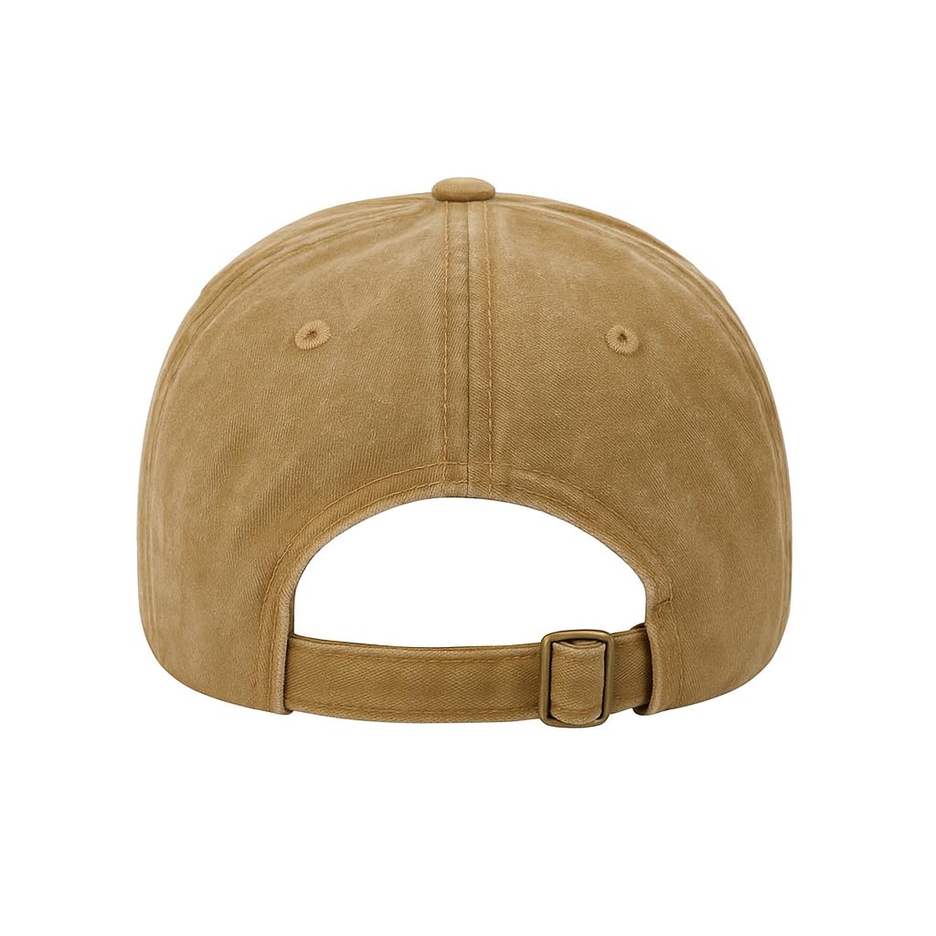 Gorras de béisbol Vintage de algodón Lavado para Mujeres y Hombres, Classic Route 66 Bordadas, protección Solar, Caqui, Medium/Large