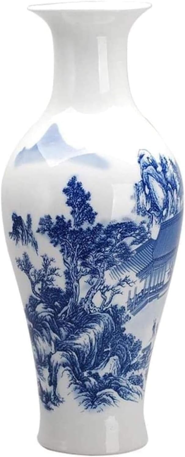 Vase Tabletop Classical Ceramic Scenery Creative for Ornaments Art Living Room Bedroom Office Table